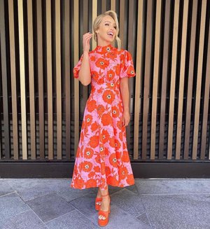 forever unique orange dress foreveruniqueofficial LikeShop