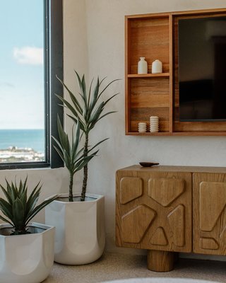 Perth 60" Carved Oak Wood Credenza - image 10 of 13