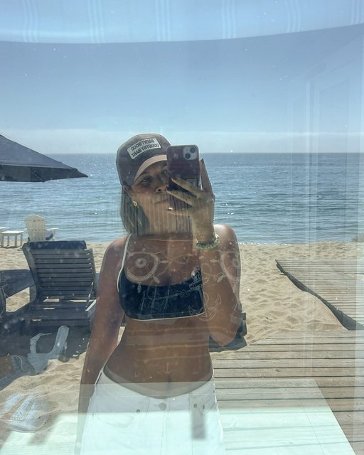 Hazel Bikini Top - Black-Cream