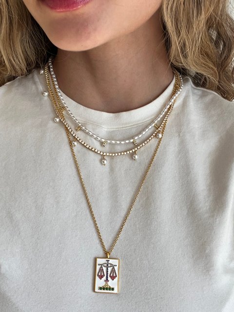 Reversible 18K Gold Zodiac Pendant Necklace - Taurus