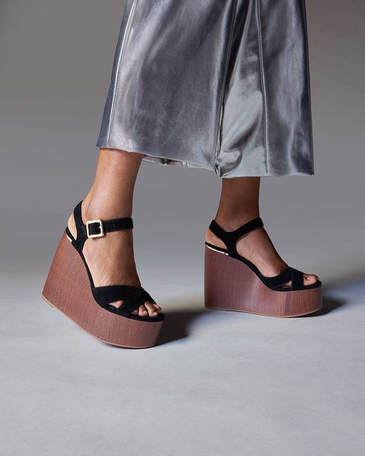 Taelyn Suede Platform Wedge Sandal