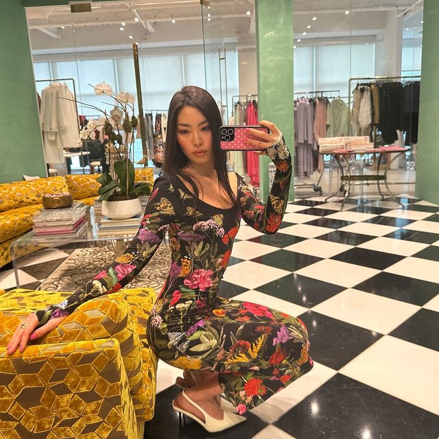 DELORA MIDI DRESS in SECRET GARDEN | ALICE + OLIVIA DELORA MIDI DRESS in SECRET GARDEN | ALICE + OLIVIA