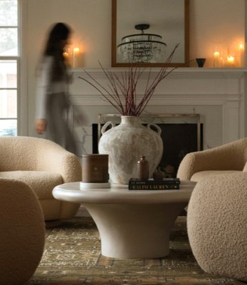 Laszlo Warm White Boucle Swivel Chair - image 14 of 15