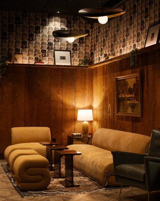 I Beam Red Marble Side Table - image 6 of 10