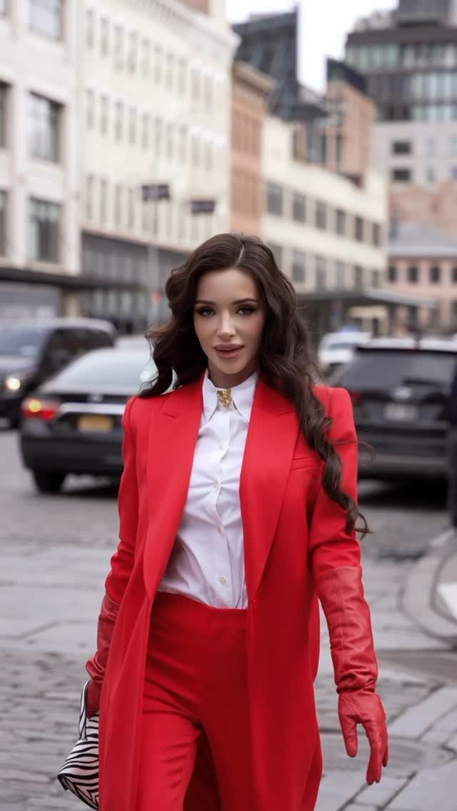 Yuki Trouser In Bright Ruby | Alice + Olivia