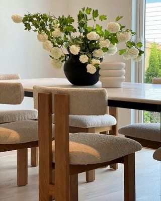 Ceremonie Natural Boucle Dining Chair by Athena Calderone - image 15 of 17