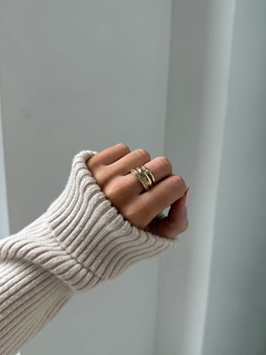 Jenny Ring Set - Gold/Pavé