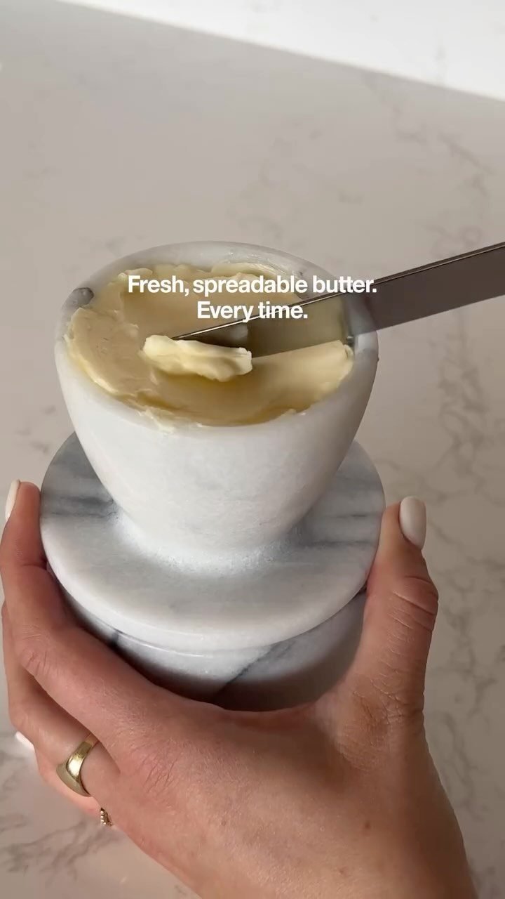 French Kitchen Marble Butter Keeper - Thumbnail 5