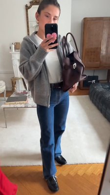 @palomameehan in our Wool Hoodie Zip Up Sweater
