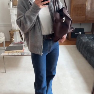 @palomameehan in our Wool Hoodie Zip Up Sweater