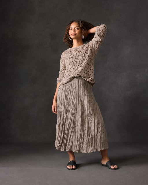 Peruvian Organic Cotton Cord Crew Neck Top
