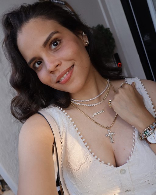 Haley Tennis Necklace - Gold/Pavé
