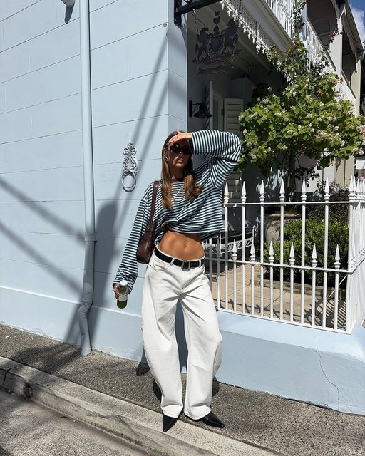 @sullivang_ spotted in the @lioness_official Barrel Jean. Shop them now while they last 💘