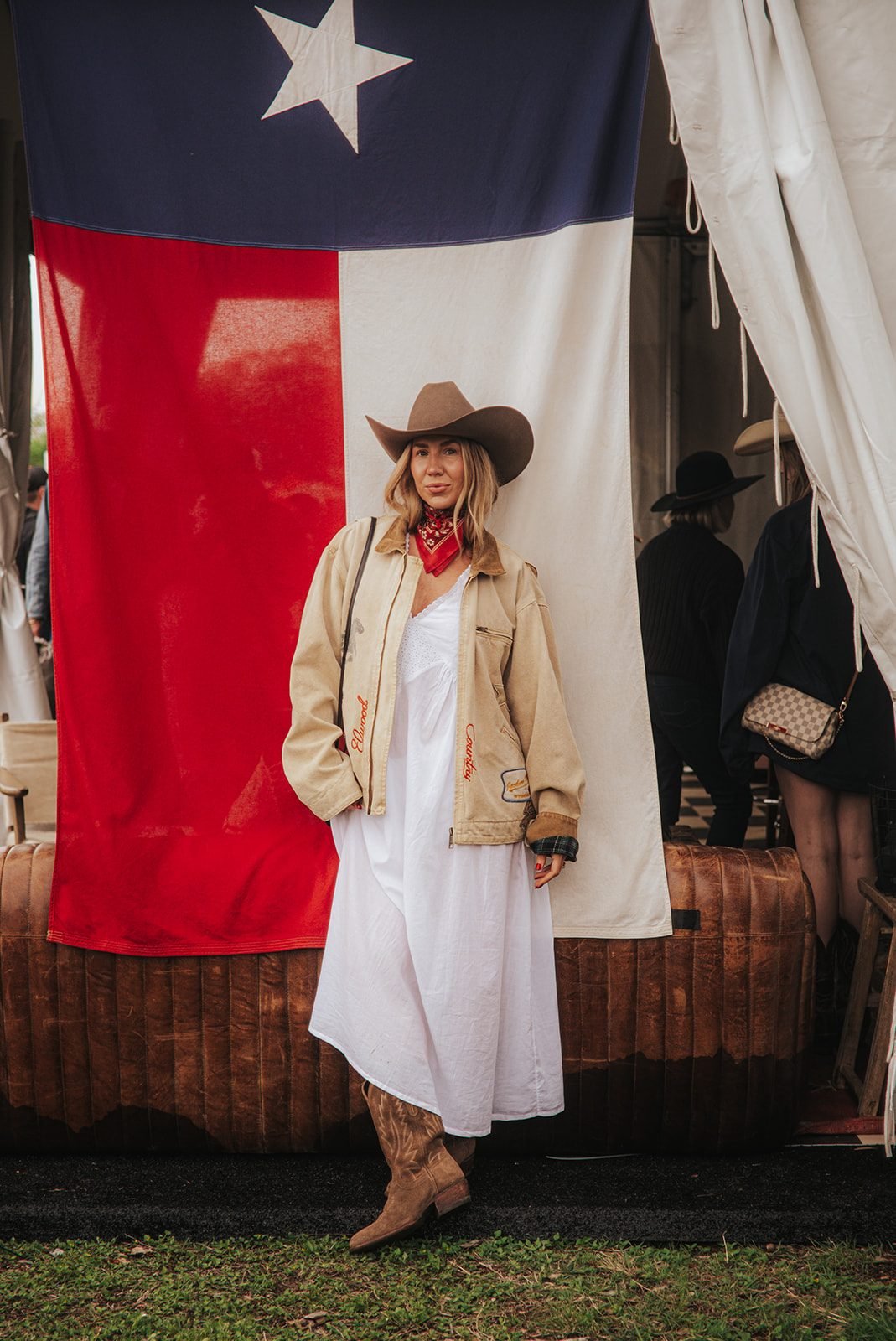 The Sadie Cowgirl Boot - White smooth ostrich | Tecovas