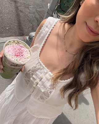 Custom Initial Tennis Necklace - Clear