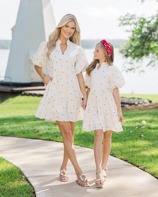 Matching moment = unlocked 🤍 Get ready to twin through Memorial Day, the 4th of July, and every sweet summer moment in between! Now live: Americana Collection — red, white & made to match!

$64 >> When You Know White Patriotic Babydoll Dress 
$64 >> Girls: When You Know White Flag Dress

#shopthemint #boutique #onlineshopping #styledaily #getthelook #everydayfashion