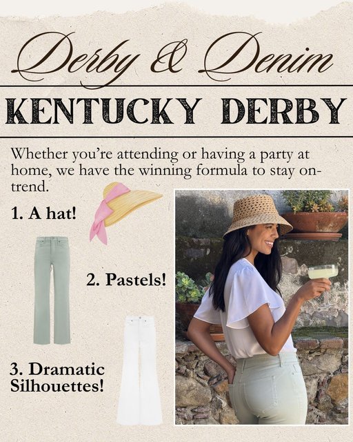 It's Derby Day! 🏇 Grab your Mint Julep and follow these Kentucky Derby Stylist-approved tips for a winning outfit 🏆👒
.
.
.
.
#nydj #perfectfit #fitiseverything #kentuckyderby #derbyday #kentuckyderbystyle #watchparty #summerstyle #mintjulep #cocktails #recipe