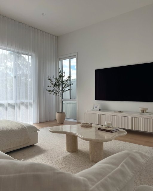 The olive tree is the perfect addition to our lounge room 🤍🏡