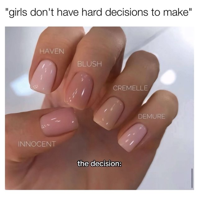 Me: staring at 47 shades of pink like it’s a life-or-death decision 💅😭 Share this with a friend that can relate 🤭

📸 @girlzzzclub
