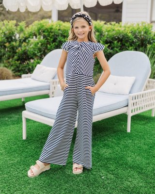 This comfy jumpsuit is made for beach trips, playdates, and everything in between! It's your time to shine! Use code DISNEY at checkout to enter our HUGE giveaway!

$46 >> Girls: The Ivey Navy Striped Jumpsuit 

#Boutique #styles  #age7 #age8 #age9 #age10 #age11 #age12 #tween #girls #clothes #fashion #dress #skirts #little #girl #clothes