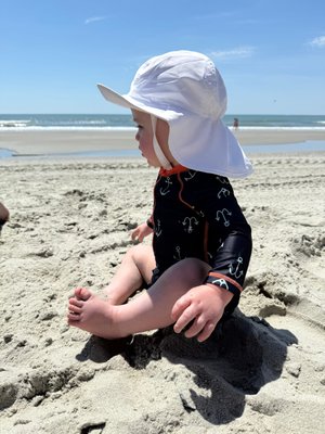 Baby Neutral White Swim Hat