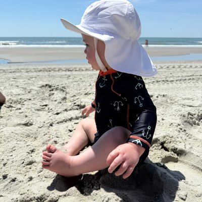 Baby Neutral White Swim Hat