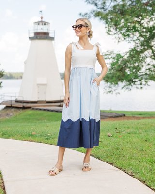 Coastal and chic—wear it on seaside dinners, vacations, or brunch by the bay! 🐚🍹

>> Off To The Coast Sky Blue Colorblock Midi Dress 

#shopthemint #boutique #onlineshopping #styledaily #getthelook #everydayfashion