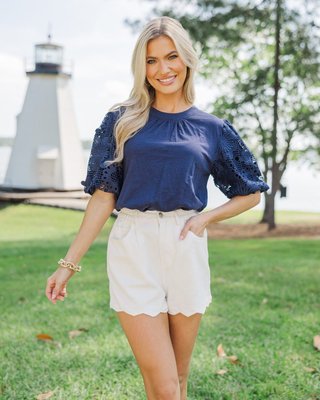 Feminine with a twist—wear it to date night, garden parties, or evening cocktails. 🌹

>> Show Your True Colors Navy Blue Lace Sleeve Blouse 

#shopthemint #boutique #onlineshopping #styledaily #getthelook #everydayfashion