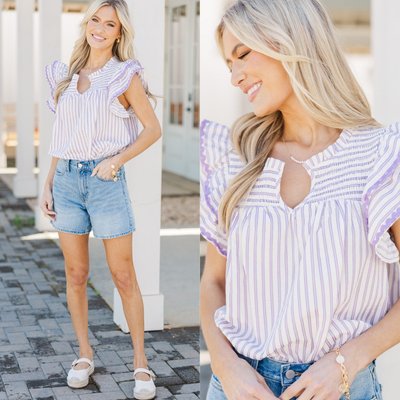 Sweet stripes and soft lavender—this puff sleeve blouse is your go-to for girly charm!

>> Pretty Perfection Lavender Striped Blouse

#shopthemint #boutique #onlineshopping #styledaily #getthelook #everydayfashion