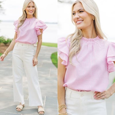 A lightweight staple with feminine stripes—perfect for casual Fridays or coffee catch-ups! ☕️

>> On Your Heart Pink Striped Blouse

#shopthemint #boutique #onlineshopping #styledaily #getthelook #everydayfashion