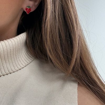 Berry Sweet Strawberry Earrings - Strawberry
