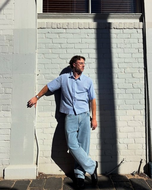 @billyhocko in the Worship Carpenter Jean Worn Blue.
