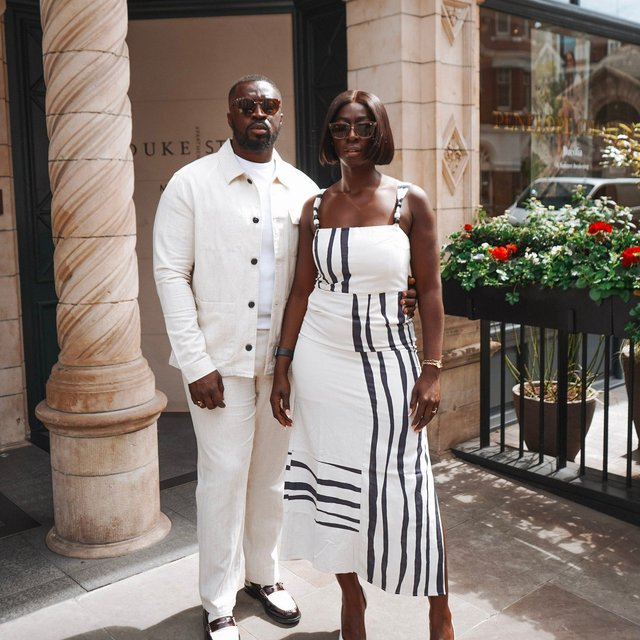 @flaviabenko and @kwadwobenko are couple goals in their matching neutral occasionwear looks. 🤍