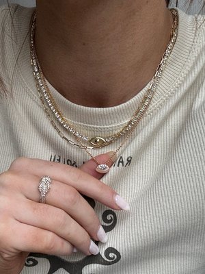 Evil Eye Tennis Necklace - Evil Eye