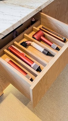 The dreamiest beauty drawer to hold all of @victoria’s @dysonusa hair tools 😍 Share this with a friend who would love