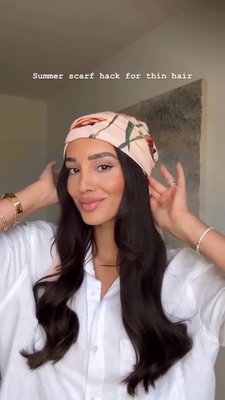 Instantly elevate your summer hairstyle with this scarf hack 💁‍♀️✨ Save this inspo from @samira.sfiii & shop hair accessories at the link in bio