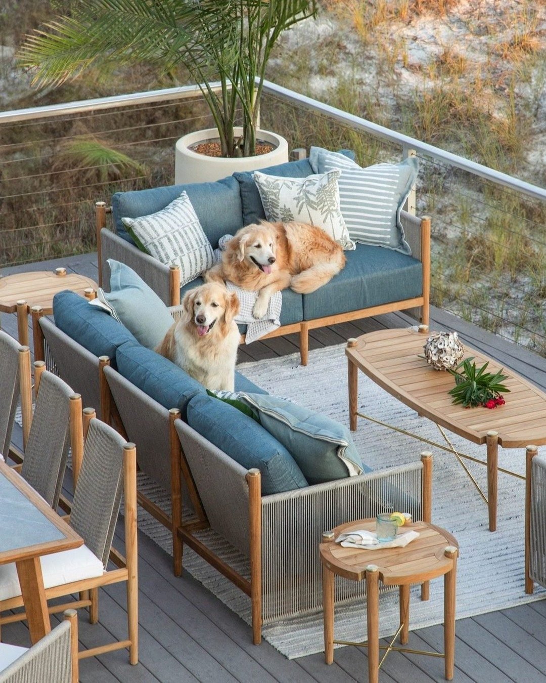 Pacifica Coastal Natural Teak Oval Outdoor Coffee Table 51