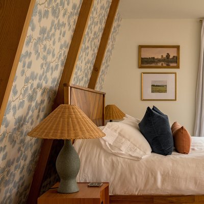 Courbe Green Ceramic Table Lamp with Rattan Shade by Athena Calderone 24.2" - image 16 of 19