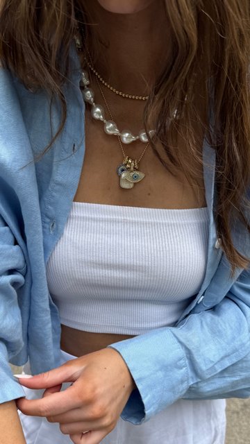 Teagan Pearl Necklace - White