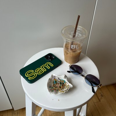 Fine Line Custom Phone Case - Green/Yellow