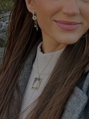 Galaxy Earrings - Clear/Gold