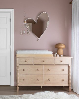 Large Heart Brass Metal Wall Mirror by Leanne Ford - image 5 of 9