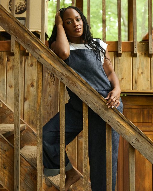 Airy Organic Cotton Twill Overalls