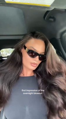 @blueyedcai finally hopped on the overnight blowout trend...she immediately fell in love with the results 😍🔥 Let us know in the comments if you've tried heatless curlers + how much you love them 🤭