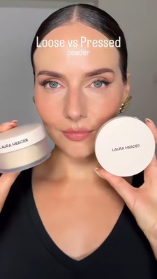 Loose powder or pressed powder...which one's your go-to?💄✨ @makeup.by.asta shows us how the @lauramercier Translucent Loose Setting Powder + Ultra Blur Translucent Pressed Powder both giver her an airbrushed finish 😍 Grab your fave or both at the link in bio