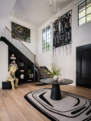 Taza 54" Round Black Marble Dining Table - image 8 of 9