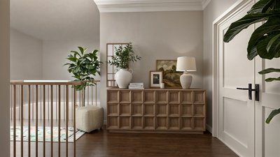 Campagna 76" Rattan and Natural Oak Wood Storage Media Console - image 14 of 15