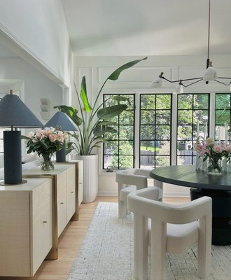 Dorset 81" White Lacquered Linen Credenza - image 10 of 13