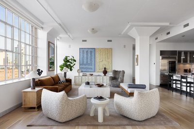 Bozzi Taupe Mongolian Sheepskin Accent Chair - image 13 of 16