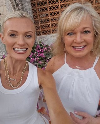 Evil Eye On Repeat Tennis Necklace - Clear/Gold